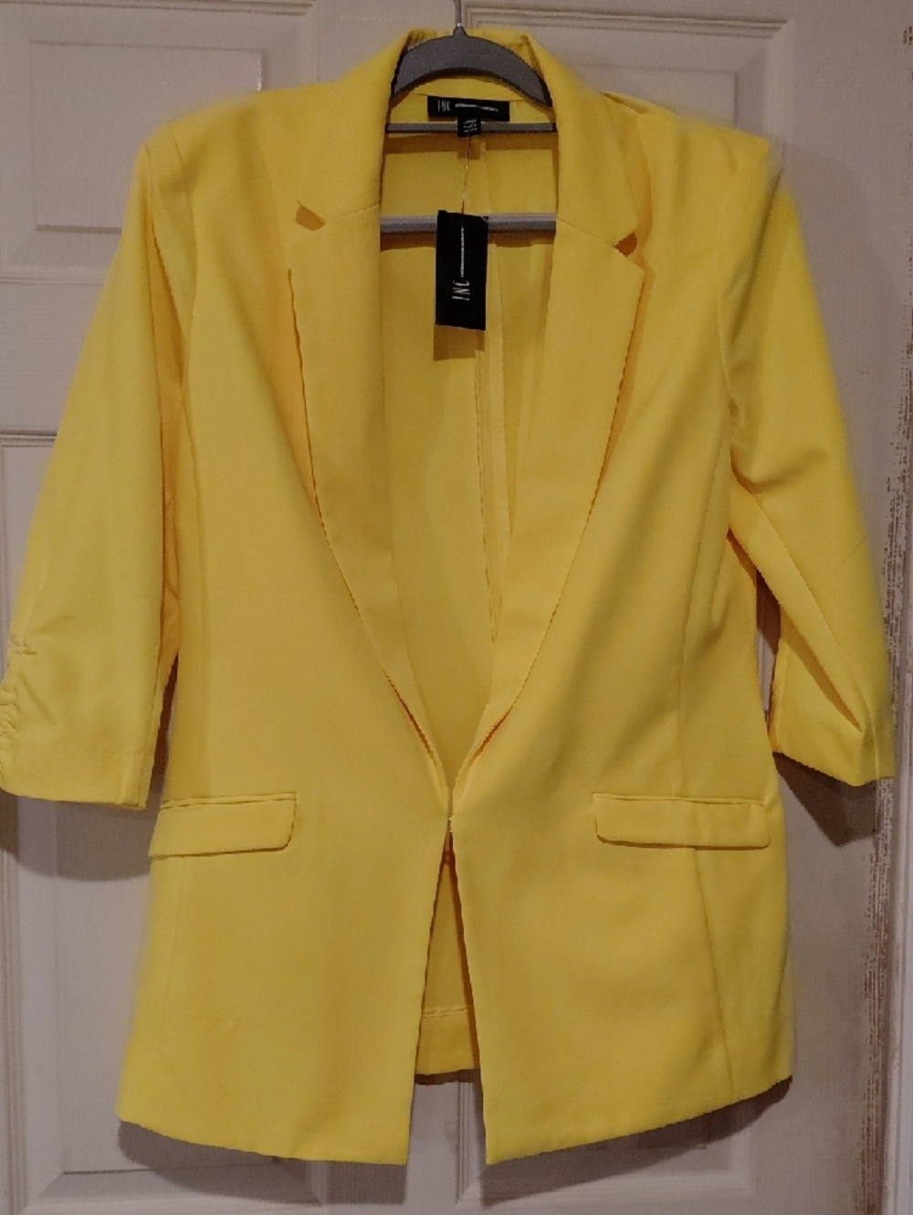 INC International Concepts Sunny Yellow Women's Blazer Size Large New With Tags - Picture 3 of 10